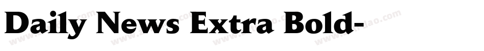 Daily News Extra Bold字体转换